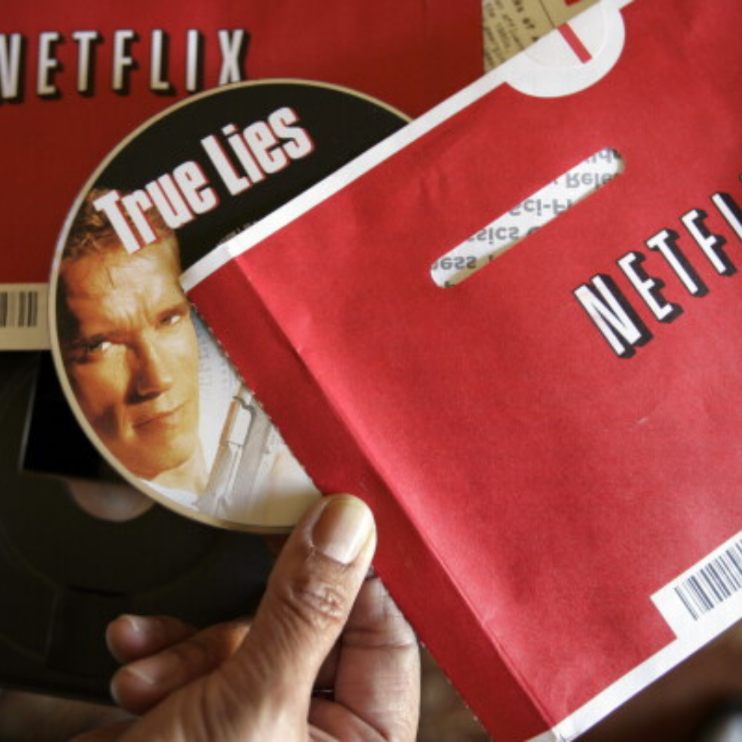 Picture of original Netflix offering to send DVD's by mail