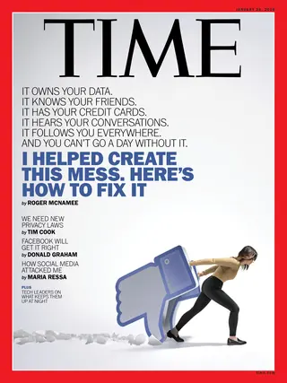 In 2019, Time shows Facebook's ugly face for its addictive and polarizing algorithms, and how it's used for propaganda.